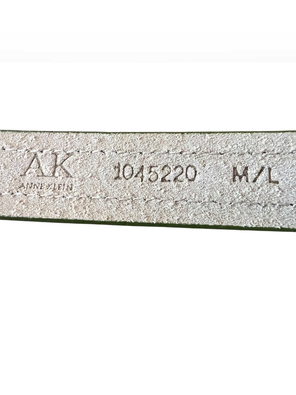 Anne Klein Snakeskin Olive Green Chain-Link Waist Belt - Picture 2 of 4